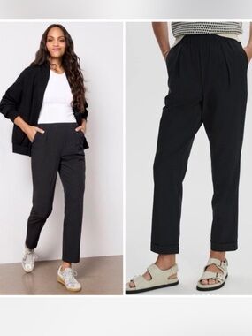 VARLEY NWT Alana Slim Tapered Cut Pants 27” Black Soft Stretch Woven Medium